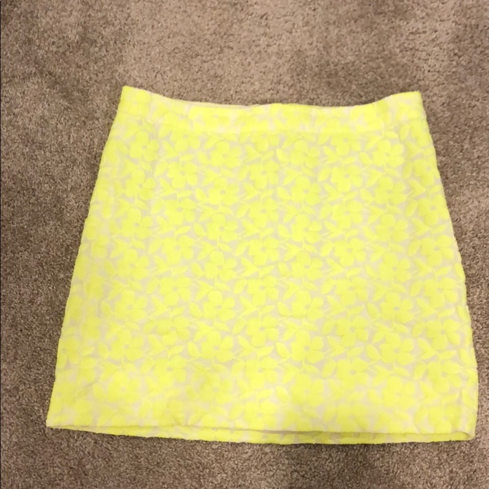 J.crew neon floral skirt, size 4
